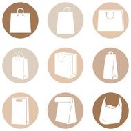 Vector Set of Shopping Bags Icons N6