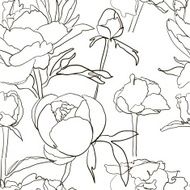 Seamless floral background with peonies N23