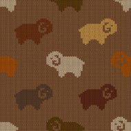 Seamless knitted pattern with sheep