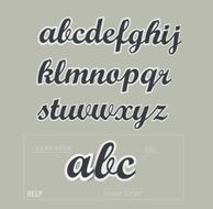 vector paper uppercase alphabet with shadows N8