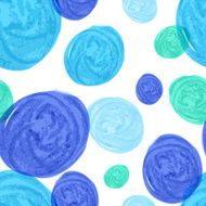 Watercolor seamless geometric pattern with colorful circles Vector background N2
