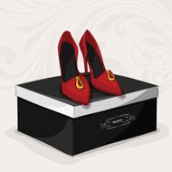 Fashion woman&#039;s red shoes