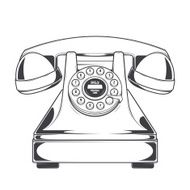 Vintage Phone with Buttons Dial Ring