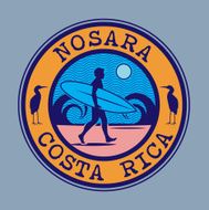 Abstract surfer stamp