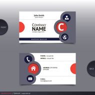 Abstract creative business card Vector N42