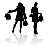 Vector silhouette of a woman N992