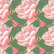 Seamless floral background with peonies N24