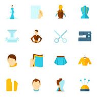 Clothes designer icon flat