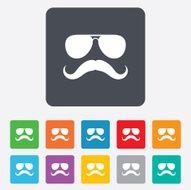 Mustache and Glasses sign icon Hipster symbol N26