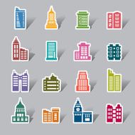 Buildings Color Icon Label