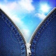 Denim background with open zipper N5
