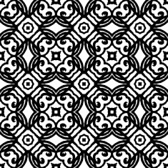 Vintage vector art deco pattern in black and white N2