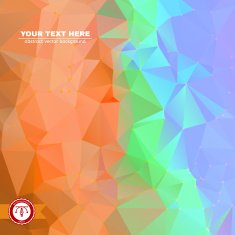Abstract Colorful Triangles Background Vector N197