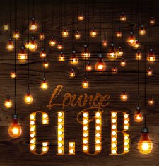 Lounge club glowing lights