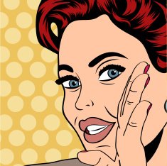 pop art retro woman in comics style N11