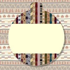 Sticker with a picture of traditional African Tribal elements