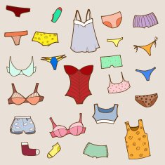 Vector set with panties lingerie and underwear N2