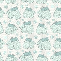 Seamless pattern with colorful stylized knitted mittens N2