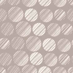 Seamless pattern with hand drawn polka dot ornament