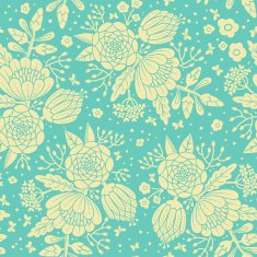 Seamless vintage pattern with decorative flowers N4