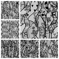 Big set of lace vector fabric seamless patterns N8