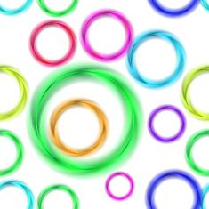 Abstract Colorful Circles Seamless Pattern Vector N9