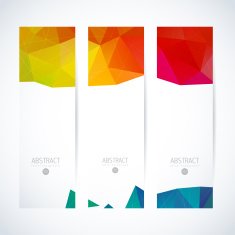 Abstract vector vertical mosaic banners N28