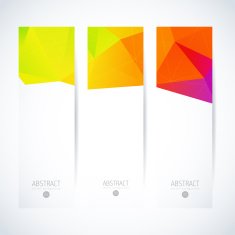 Abstract vector vertical mosaic banners N31