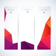 Abstract vector vertical mosaic banners N33