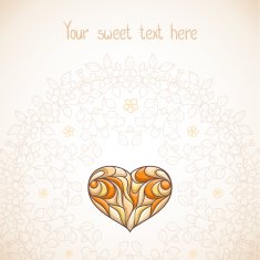 Romantic placecard with heart N3