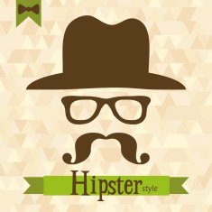 Hipster greeting card N3