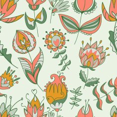 Seamless texture with flowers N97