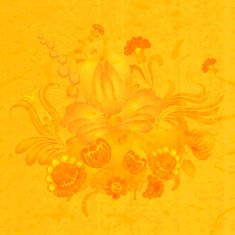 Floral composition on the yellow background of old paper eps10