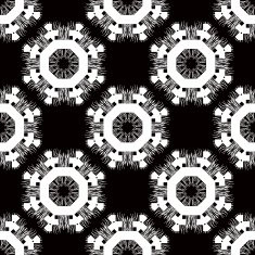 Seamless pattern with white tracery on a black N2