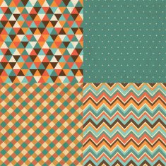 Vintage Geometric Background Pattern Set