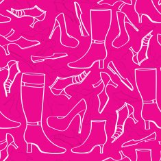 Fashion shoes and boots seamless background