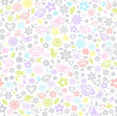 Multicolored seamless pattern of flowers N2