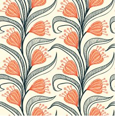 Pattern with stylized drawings of flowers N3