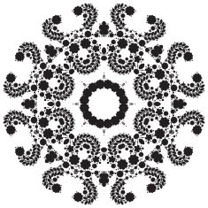 Lace ornament round doily geometric flower pattern floral holiday N25