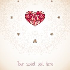 Romantic placecard with heart N4