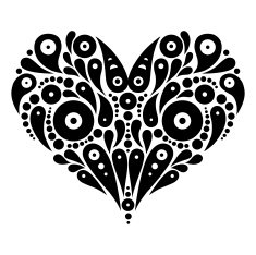 Decorative heart tattoo