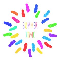 Summer time Slippers Banner Vector