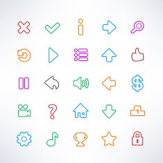 Simple game icons