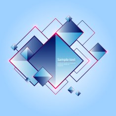 Geometrical vector blue background with