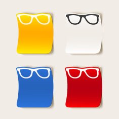 realistic design element glasses N29