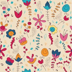 Seamless texture with flowers N100