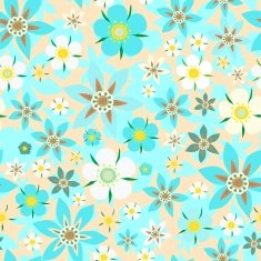 Seamless floral vector pattern in scandinavian style N3