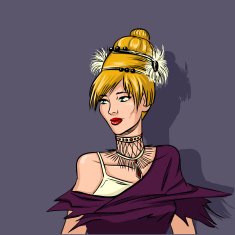 Extravagant woman