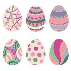 Doodle decorative eggs for Easter N2