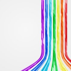 Abstract Vector Rainbow Lines Background